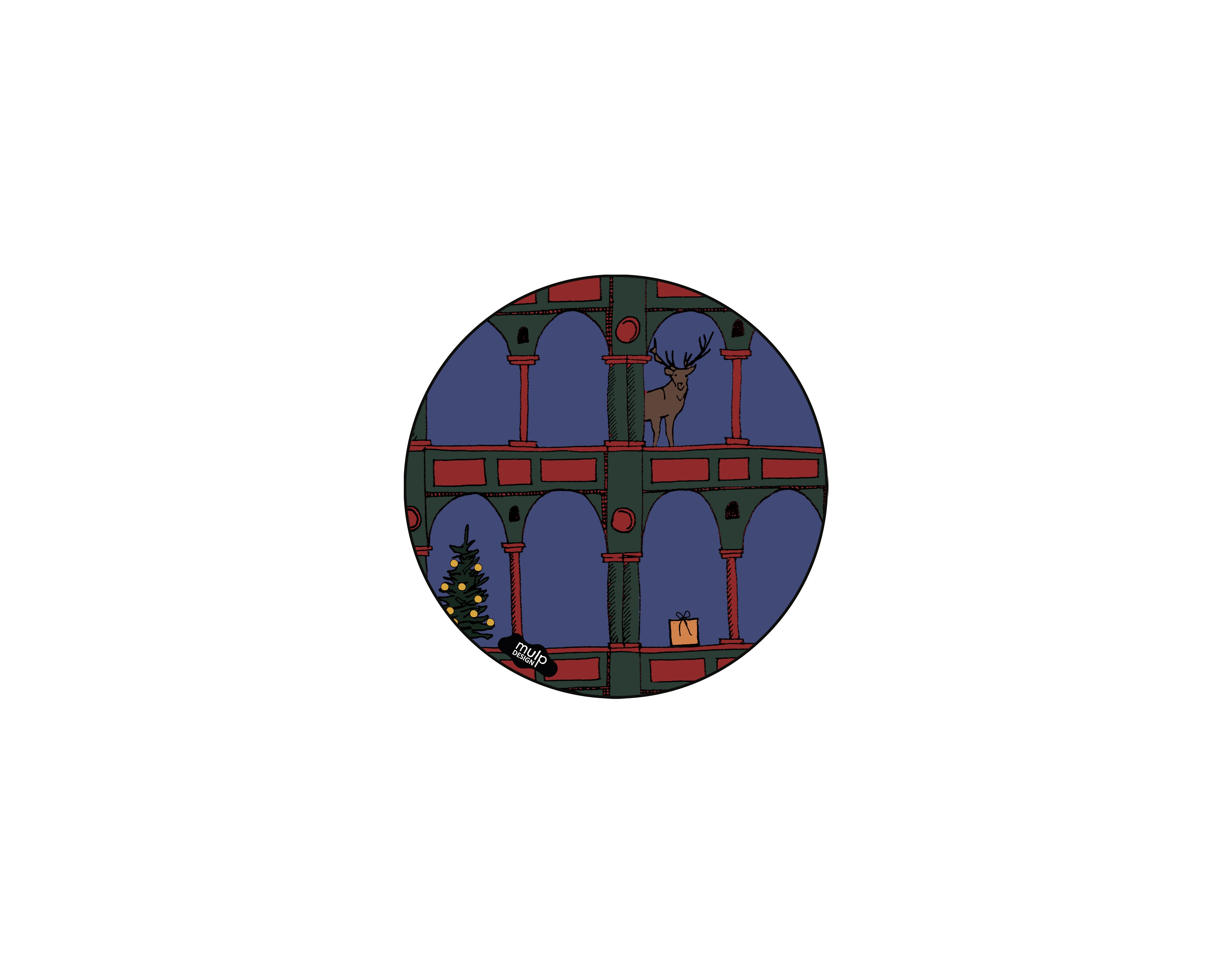 PRIMO NATALE IN BLU SOTTOBICCHIERE